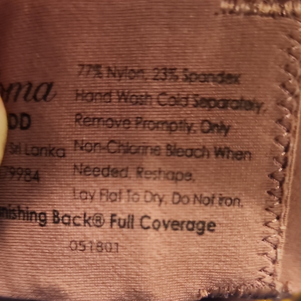 Soma Floral Print Women's Bra Size 38DD  Brown/yellow/blue/pink - Picture 8 of 8